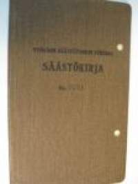 Työväen Säästöpankki Turussa säästökirja huhtikuu 1935 -tammikuu 1975