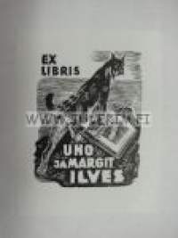 Ex Libris Uno ja Margit Ilves -kirjanomistajamerkki