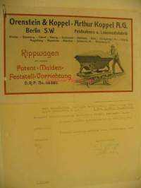 Ivar Linfors / Orenstein &amp; Koppel asiakirja 2.3.1922