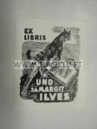 Ex Libris Uno ja Margit Ilves -kirjanomistajamerkki