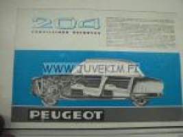 Peugeot 204 1965 teknillinen selostus -myyntiesite