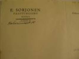E. Vaatturiliike Sorjonen Kotka 1.2.1933 -asiakirja