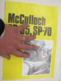McCulloch SP-55, SP-70 moottorisaha -myyntiesite