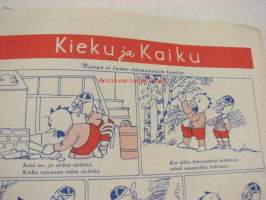 Kotiliesi 1950 nr 16  Elokuu 1950. Vihti, Kallela, artikkeli kuvineen.Saunaa koskeva artikkeli kuvineen, Verraton sauna v 1950,