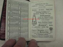 Hagen &amp; Comapany 1904 almanakka / muistikirja (Etulehdellä kirjoitettuna nimi; Johannes Danker)