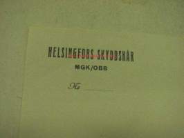 Helsingfors Skyddskår MGB/OBB -kirjelomake