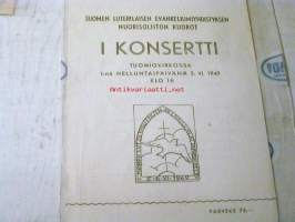 suomen luterilaisen evankeliumiyhdistyksen nuorisoliiton kuorotIKonsertti 5.6,1949