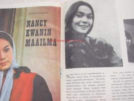 Me Naiset 1962 nr 32, sis. mm. artikkelit; Persian keisarinna Farah, Neitsyt vai puhelintyttö, Nancy Kwan