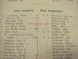 Taxeringslängd för Åbo stad år 1910 - Turun kaupungin taksoitusluettelo v. 1910
