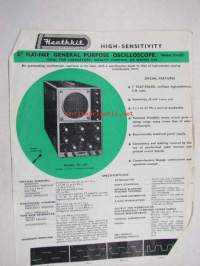 Heathkit High-Sensitivity 5&quot; Flat-Face General Purpose Oscilloscope model I0-12U -myyntiesite