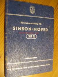 Simson SR 2 mopedi -käyttöohjekirja