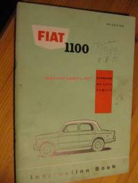 Fiat 1100 Standard, De Luxe ,Family - instruction book
