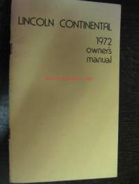 Lincoln Continental 1972 - Owner`s manual