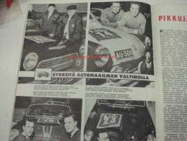Moottoriurheilu 1965 nr 1, sis. mm. seuraavat artikkelit / kuvat, mainokset; Datsun 1965 . Raimo Rein. Jääratamiehet Matti Olin, Jarmo Bahne, Jouko Naskali, Reima