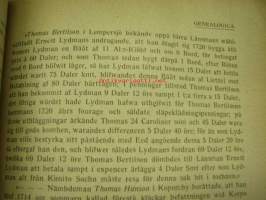 Förfädrens minne 1500-1900 - Genealogica nr 3-5, Korpo &amp; Houtskär - Blasius / Blasiison, Adolf Lindberg - Armas Launis kirjoittaa suvustaan