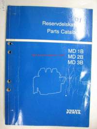 Volvo Penta MD 1B, MD 2B, MD 3B Reservdelskatalog, Parts Catalogue -varaosaluettelo
