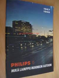 Philips mikä lamppu mihinkin autoon 1967-1968 -luettelo