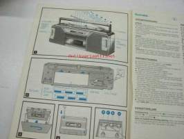 Philips AQ 5190, AQ 5191, AQ 5192, AQ 5198 Stereo Radio Cassette Recorder -käyttöohjeet