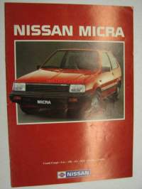 Nissan Micra Combi Coupé, 3-ov., DX, GL. SGL, 4-vaiht., 5-vaiht. 1985 -myyntiesite