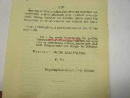 Stadgar för stiftelsen &quot;Föreningen Hemmet&quot; 1932 -säännöt vanhainkotiyhdistykselle