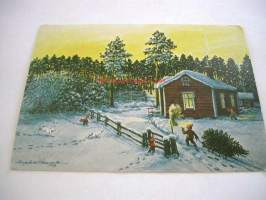 postikortti  marjaliisa pitkäranta 1979  mökki
