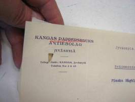 Kangas Pappersbruks Ab (Kankaan Paperitehdas), 25.7.1919, Jyväskylä -asiakirja