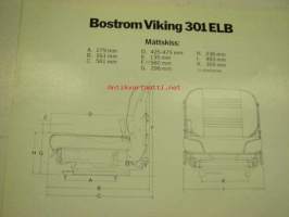 Volvo BM - Boström Viking 301 ELB förarstol / kuljettajantuoli -esite