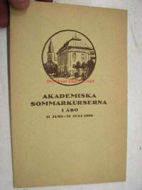 Akademiska sommarkurserna i Åbo 11 juni-31 juli 1919 -akateemiset (yliopistolliset) kesäkurssit
