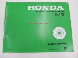 Honda General purpose engine GC135, GC160 Parts catalogue 2 -varaosaluettelo