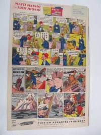 Seura 1949 nr 16, hauskaa vappua teekkarien kevätsimaus, Sakari Pälsi, Plastex koko sivun mainos
