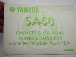 Yamaha SA50 owner´s manual vm. 1981 -käyttöohjekirja englanti, ruotsi