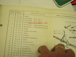 Tume-hara varaosaluettelo 1960 -parts list