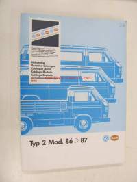 Volkswagen Typ 2 Mod. 86 &gt; 87 Genuine Parts Illustrated Catalogue 1990 -varaosaluettelo