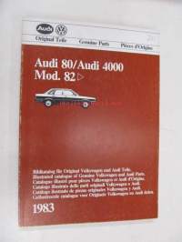 Audi 80 / Audi 4000 Mod. 82 &gt; Genuine Parts Illustrated Catalogue 1983 -varaosaluettelo