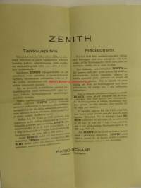 Zenith radioputket -myyntiesite