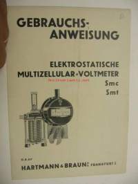 Hartmann &amp; Braun voltmeter -käyttöohje