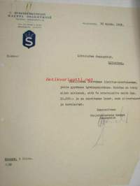 Suojeluskuntain Kauppa Osakeyhtiö 10.9.1928 -asiakirja Littoinen Oy:lle