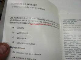 Salora 1H7F 16&#039;&#039; (42 cm) Colour-TV Instructions for use, Mode démploi, Bedienungsanleitung -käyttöohjekirja ja sähkökaavio + takuukortti englanti, ransak, saksa