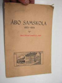 Åbo Samskola 1923-24 redogörelse -toimintakertomus