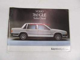 Volvo 760 GLE Turbo Diesel - käyttöohjekirja 1983