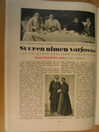 Oma Koti 1933 nr 8 Kannen kuva Martta Wendelin aihe: tyttö syöttää kanoja