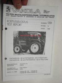 Fiatagri 60-90, 60-90 dt Vakola koetusselostus 1201 1986