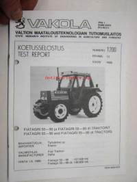 Fiatagri 55-90, 55-90 dt Vakola koetusselostus 1200 1986
