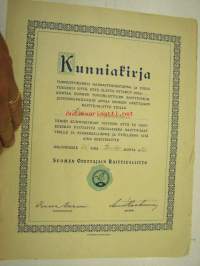 Suomen Opettajain Raittiusliitto, toivonliittojen raittiuskirjoituskilpailu, Kaino  Salminen 1939 -kunniakirja