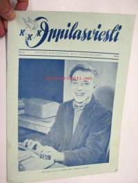 Oppilasviesti 1956 nr 1 - Kotien Kirjekouu Oy:n oppilaslehti, kansikuvassa mallioppilas Olavi Suominen