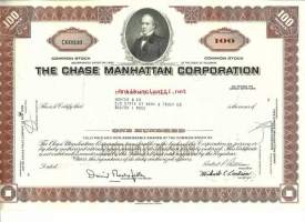 The Chase Manhattan Corporation  osakekirja  USA 1970