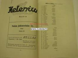 Pohjois-Hämeen Suojeluskuntapiirin XVIII Rata- ja kenttäurheilumestaruuskilpailut7-8.8.1937 Nokia -käsiohjelma
