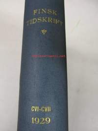 Finsk Tidskrift -sidottu vuosikerta 1929