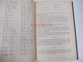 Algebran oppikirja ammattioppilaitoksia, etupäässä teknillisiä kouluja varten