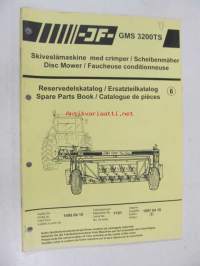 JF Skiveslåmaskine med crimper - Disc mover - Scheibenmäher - Faucheuse conditionneuse GMS 3200TS  Spare Parts List 6 -niittokone varaosaluettelo